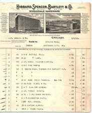 1906 Chicago Hibbard Spencer Bartlett hardware invoice picture