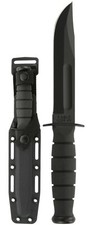 KA-BAR 1258 Short Black Kraton G Handle 1095 Cro-Van Blade w/ Sheath  picture