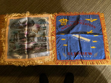 TWO 1940/50s/WW2 US Navy Souvenir Sweetheart Pillow Case Covers - Florida picture