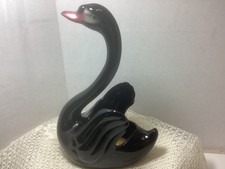 Vtg. Maddux Black Swan Planter Ceramic Calif. USA #510 picture
