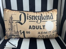 Disneyland 60th Anniversary Diamond Event E-Ticket Pillow Double-Sided RARE   picture