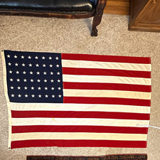 Vintage Annin Defiance 48 Star American Flag 4x6 Sewn Stars Stripes Pre-1959 picture