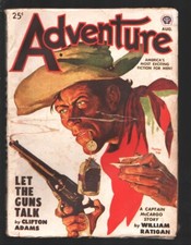 Adventure 8/1949-Charles Dye western gunfight & tobacco user cover-Jim Kjelga... picture