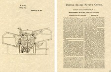 HOE PRINTING PRESS US PATENT Art Print READY TO FRAME Vintage 1847 Howe picture