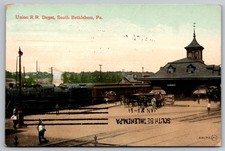 Union R.R. Depot in South Bethlehem, Pennsylvania - RR Postcard X1 picture