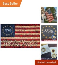 Antique Tea Stained Betsy Ross Flag - Let Freedom Fly This 250th Anniversary picture