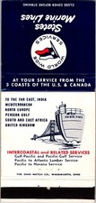 States Marine Lines Vintage Matchbook Cover 5MM28-6 picture