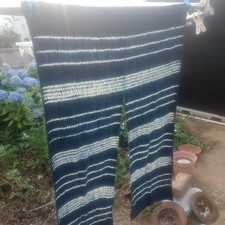 Noren Unused, beautiful condition Special price indigo dyed tie-dyed curtain 76× picture