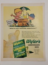 Original 1963 Wyler's Lemonade Mix 11x14 print ad picture