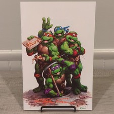 TMNT Saturday Morning Adventures #34 🥷🐢Signed Clayton Crain Virgin LTD 350 COA picture