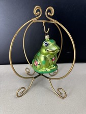 Elegant Laved Frog Blown Glass Holiday 5