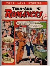 TEEN-AGE ROMANCES #25 (1952) NICE CONDITION DETACHED 1 STAPLE RARE MATT BAKER A picture