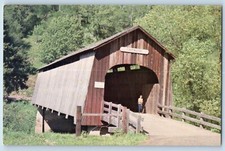 c1960 Chitwood Oregon OR Postcard Bridge Yaquina River Land Road Town Lincoln picture