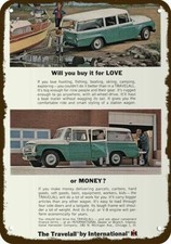 1967 INTERNATIONAL TRAVELALL 4X4 STATION WAGON Vintage Look DECORATIVE METAL SIG picture