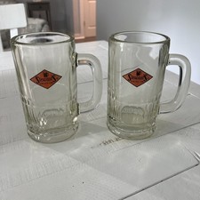 2 Stewart's Drive In Mugs 1960s Full Size Heavy Glass Mugs 16 Oz. Perfect For 2 picture