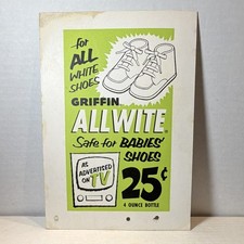 Vintage Cardboard Baby Shoes Advertising Measures 10in X 7in picture