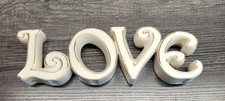 Lenox Expressions LOVE Ceramic Figurine Word Sculpture Ivory & Gold # 816568 picture