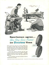 1958 Firestone Sprint Car Racing Tires - Vintage Motorcycle Ad picture