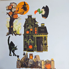Ambassador Cards Vintage Reusable Halloween Cutouts picture