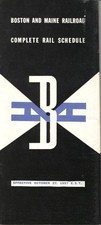 1967 B&M Boston & Maine Railroad - passenger timetable picture