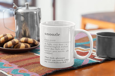 Snoozle Definition Mug - Cozy English Dialect Word for Light Naps and Comfort picture
