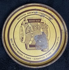 Glennon’s Beer Tray Pittston Brewing Corp Wilkes-Barre / Scranton PA Vtg Serving picture