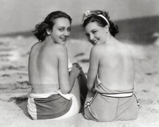 Beautiful Topless Sunbathing Girls Vintage 1929 Photo Hollywood Celebrities picture