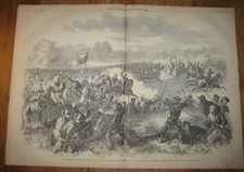 1862, Frank Leslie's, Battle of Malvern Hills & California Gold Mining + picture