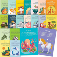 40 Animal Fun Fact Postcards - Bulk Thinking of You Postcard Pack for Kids, Stud picture