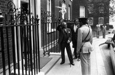 Dr Hastings Banda President of Malawi gives a wave crowd as he arr - Old Photo picture