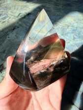 Green Chlorite Phantom Dream Quartz Free Form | Lodolite Garden Quartz picture