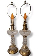 1940s Paul Henson Brass & Glass Lamps Hollywood Regency Style picture