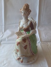 Vintage Maruyama Porcelain Figurine Girl Reading Book Occupied Japan picture