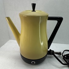 Vintage 1968 West Bend Flavo Matic Harvest Gold 6 - 8 Cup Coffee Percolator 3327 picture