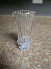 Avon Fostoria Cut Crystal Bud Vase Glass - Seasons Greetings Avon 1977 picture
