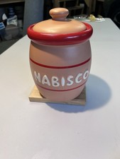 VTG 1978 McCoy Pottery NABISCO Barrel Cookie Jar. No Chips picture