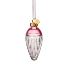 Waterford Crystal Cranberry Lismore Faith Drop Bauble Ornament #105969 NiB picture