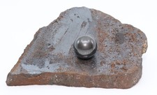 Spectacular Magnetite Hematite slab and Steel Ball Yerington Nevada NV COA 7446 picture