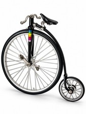 Vintage 1983 Mytek Diecast 1/10 Farthing Big Wheel Bicycle Replica, Black, AS IS picture