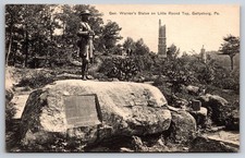 Gen. Warren's Statue Little Round Top Gettysburg Pennsylvania Postcard picture