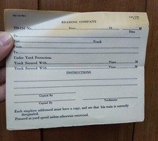 Reading Railroad Company Vintage Paper Ephemera Employee Blank Papers 8 sheets picture