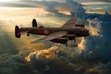 BBMF flight canvas prints x 3, various sizes Lancaster, Spitfire, Hurricane picture