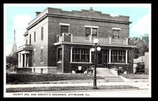 [H4] Postcard Unused, County Jail & Sheriffs Residence Effingham Illinois picture