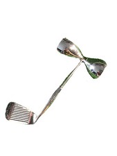 Chrome metal Golf Club bartender jigger pour measure UNIQUE Shot picture
