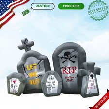 6.6-Ft LED Halloween Inflatable Tombstone Combo picture