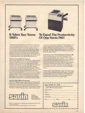 Vintage Print Ad 1977 for Savin 780 Copier and Quaker State Motor Oil picture