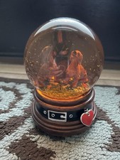 Dachshund Trio Snow Globe 2014 What on Earth Catalog - Rare Musical Sankyo Box picture