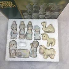 2006 Precious Moments 11 Piece Nativity Set Preowned Inbox Missing Tiny Sheep picture