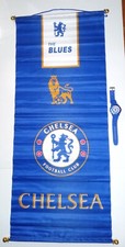 2 CHELSEA F.C. GIFTS: 1 CHELSEA BANNER + 1 CHELSEA QUARTZ WATCH FOR $40 picture