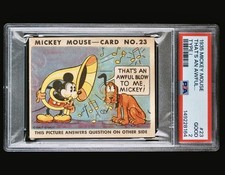 1935 Mickey Mouse Gum Card R89 TYPE 1 - #23 ULTRA RARE - PSA 2 That’s An Awful.. picture